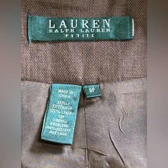 Lauren Ralph Lauren Woman’s Petite Linen Blazer 8P - Picture 4 of 7